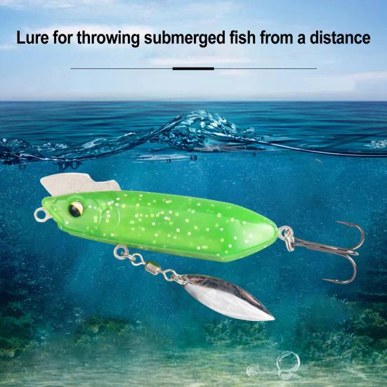 7.5CM/20G Sinking VIB Hard Lure with Spinner Blade Hook Long Casting Sequin Fishing Bait Saltwater Freshwater Bass Pike Fishing