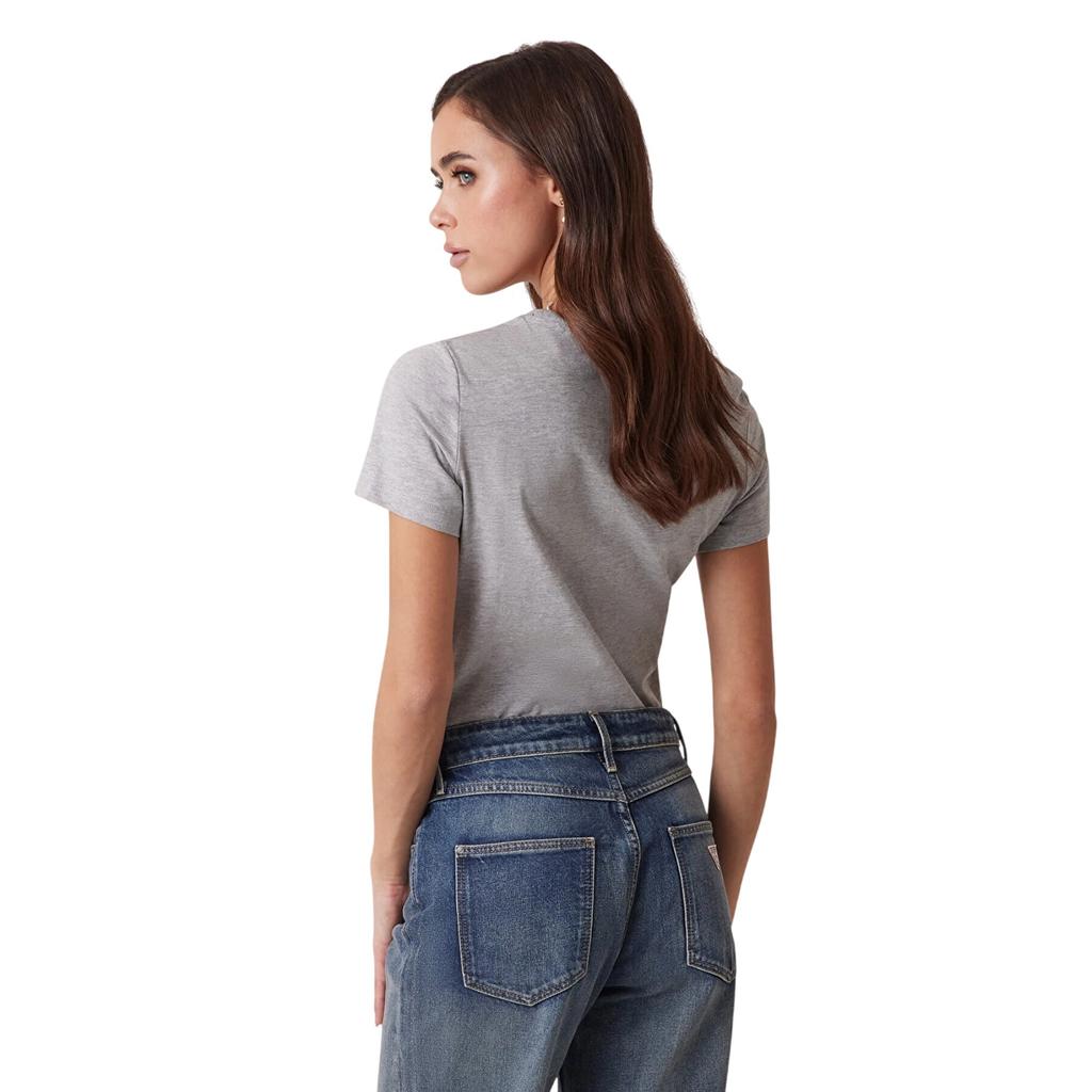 Guess Womens/Ladies Triangle Logo Cotton Blend Slim Short-Sleeved T-Shirt