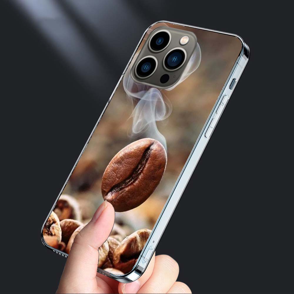 Newly Baked Coffee Beans Phone Case For Iphone 16E 15 Pro 14 Plus 17E 16 17 Pro Max Air 11 12 13 Mini Shockproof Capa Cute Co