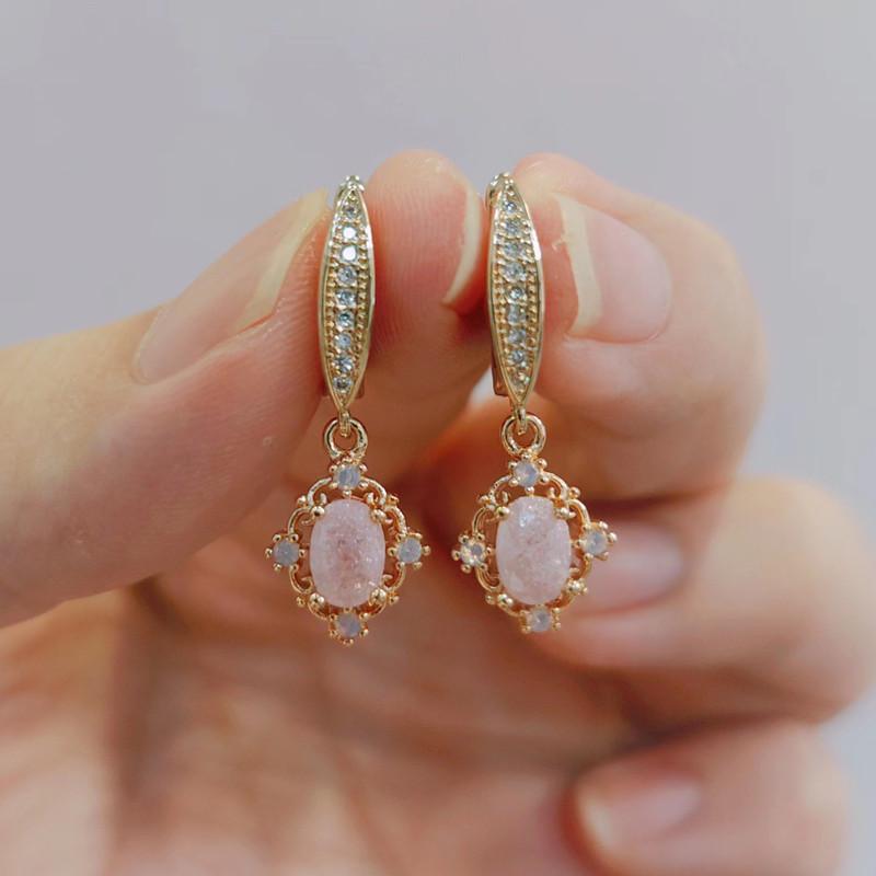 

Роскошные серьги для вечеринок для женщин, новинка 2023 года, золотые серьги с геометрическим рисунком, модные свадебные, помолвочные, вечерние ювелирные аксессуары only size розовый