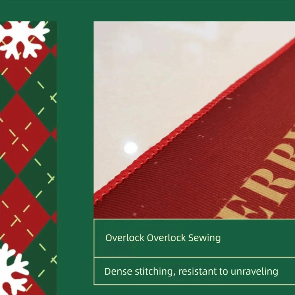 Water-absorbing Christmas Door Mat Santa Claus Design Christmas Decor Bathroom Mat Gingerbread Man Pattern Foot Mat Bathroom Use