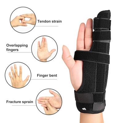 Yousheng Two Fingers Splint Durable Breathable Finger Pain Relief Adjustable Elastic Strap Finger Splint for Broken Fingers
