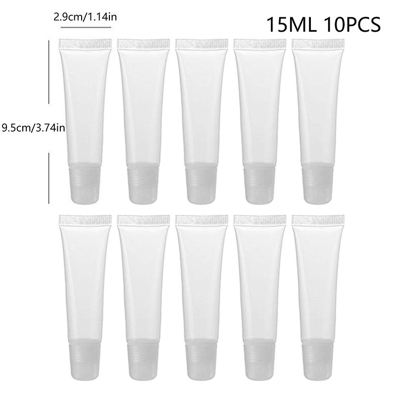 

10 Pcs 8Ml /10Cm/15Ml Empty Lipstick Tube Lip Balm Soft Tube Makeup Squeeze Clear Lip Gloss Container Empty Lip Gloss Tubes C