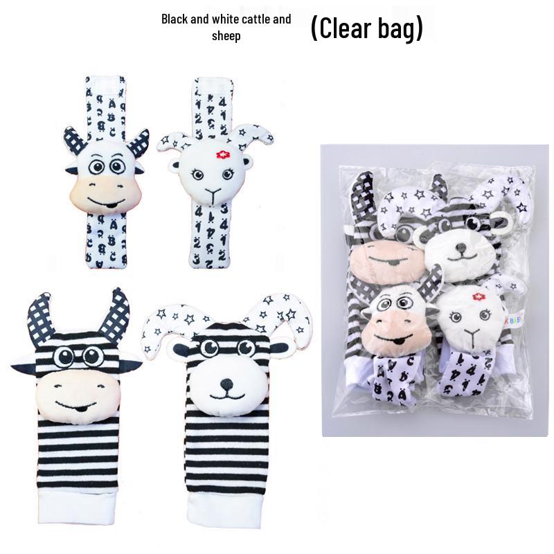 Set di sonagli da polso e caviglia per animali del bosco - Giocattoli a campanella educativi multi-stile