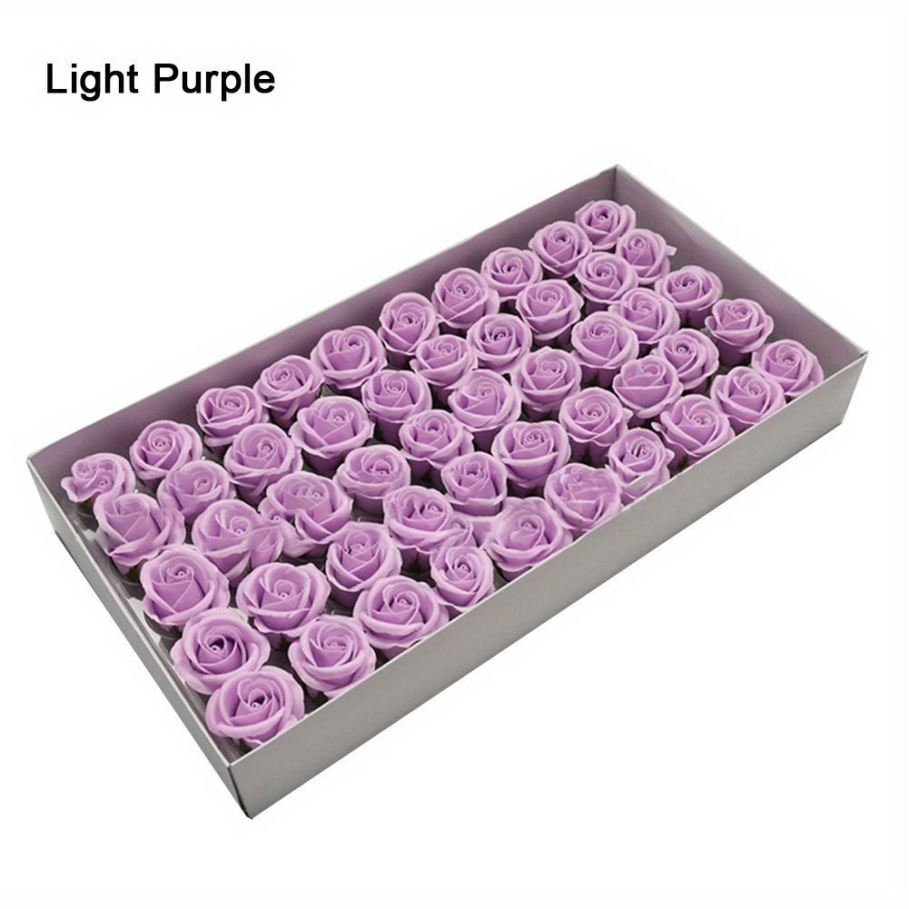50pcs Handmade Soap Roses, 4 Layer Roses, DIY Flower Head, Wedding Rose Flowers Decor, Valentine's Day Romantic Bouquet