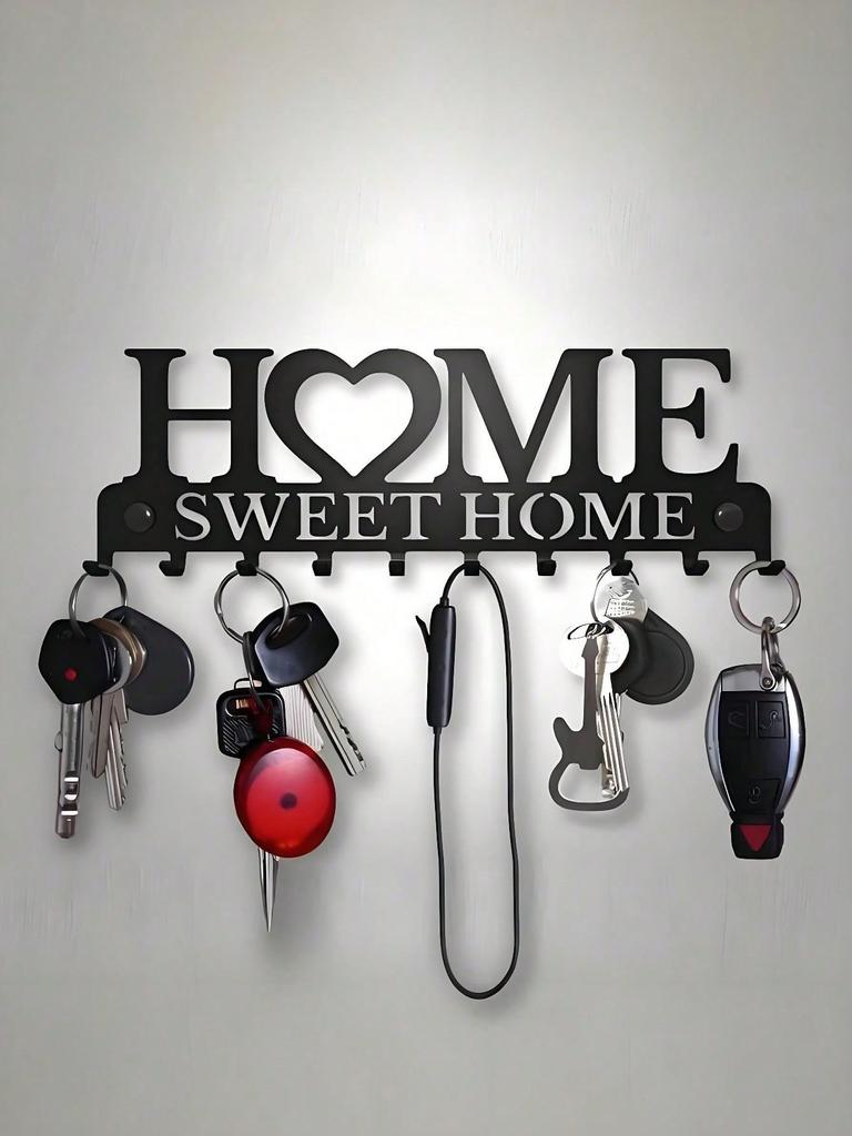 Vintage Metal Wall Mounted Key Holder for Home Entryway Kitchen Workplace