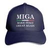 Make Italy Great Again MIGA Baseballkappe Snapback Flacher Schirm Strapback Dad Hat Sechs Bahnen Strukturierte Krone