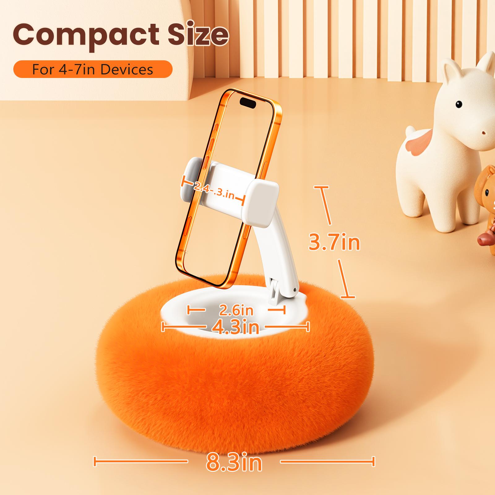 

Oatsbasf Magnetic Phone Pillow Stand Adjustable Phone Holder w/ Storage Bowl Phone Holder for Bed/Desk/Sofa for 4-7in Device