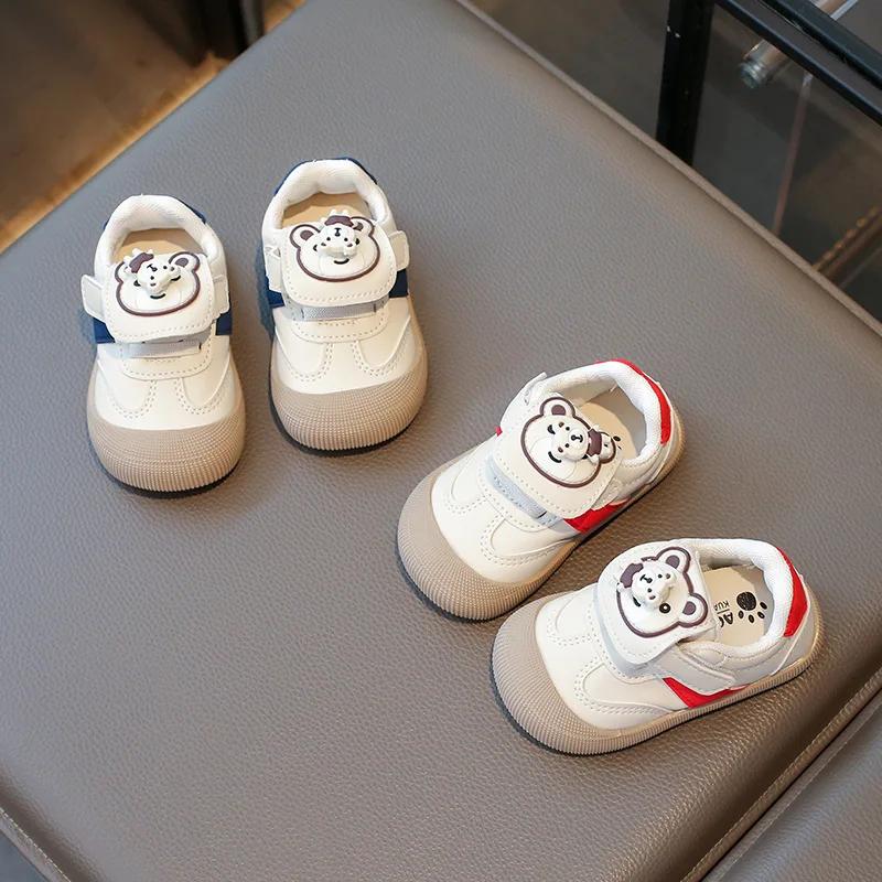 2024 Kinder Freizeitschuhe für Mädchen Jungen Herbst Neue Mode Koreanischer Stil Niedliche Tiere Bequem Vielseitig Draußen Laufschuhe