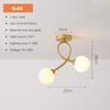 Modern Glass Ceiling Light Minimalist Black Gold 1/2 Heads Indoor Lighting For Hallway Aisle Balcony Entryway Cloakroom Fixtures