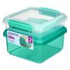 Modular Stackable Plastic Food Storage Containers Set of 2 Microwave Dishwasher Freezer Safe Efficient Pantry Organizer
