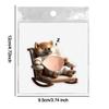 3D dog Belly Stickers Squeezable Decorative Animal Cartoon self-adhesive Sticker Mobile Phone Decoration Sticker Home Decor