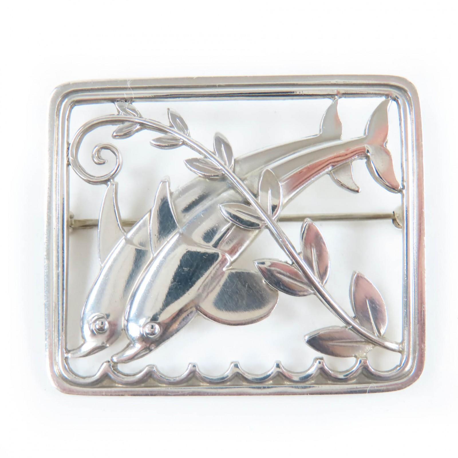 

Great Georg Jensen Brooch Dolphin dolphin Silver 925 Women 251 Used