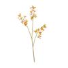 3-Fork Artificial Orchids Decoration, Realistic Fake Silk Flower with Stem, Faux Bloom for Wedding Party Home Office Table Centerpiece