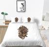 Home Bed Set with Bedding Pillow 2/3 Pcs Duvet Covers Highend 3D Wolf Printed Bedding Suit Home Textiles