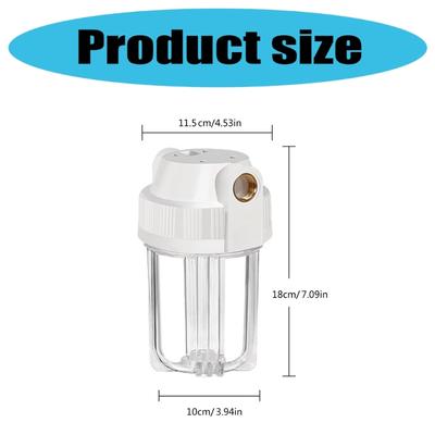 Botella de Filtro Transparente Engrosada de 5 Pulgadas Pre-Filtro Purificadores de Agua Botella de Filtro para Máquina de Bebida Accesorios para Purificadores de Agua