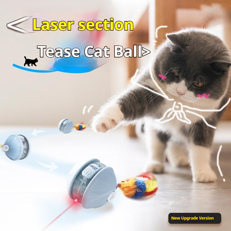 Upgraded Cat Interactive Ball Toys Infrared Automatic Rolling Ball Tail Rechargeable Smart Pet Toy Cat Training Imitate Mouse