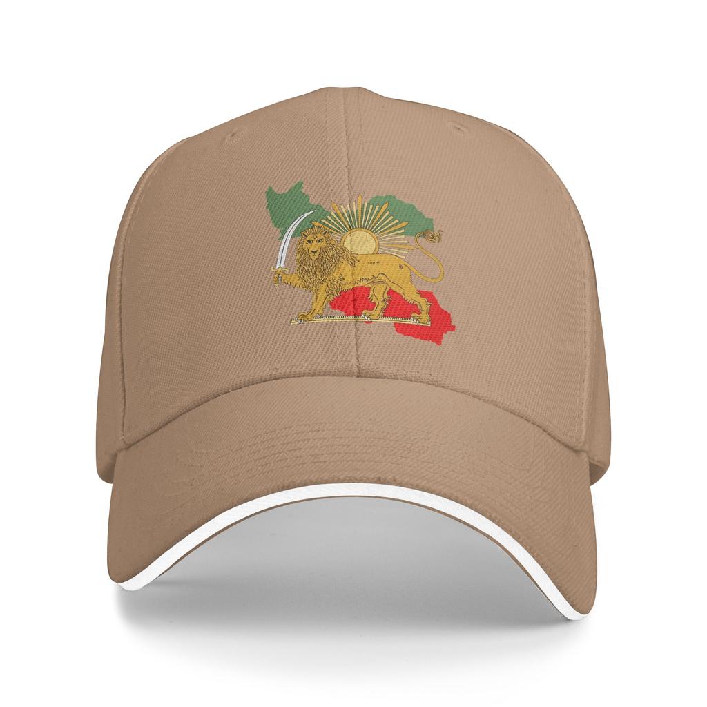 Persia Map & Flag Sun Baseball Cap Summer Y2k Retro Hip Hop Hats For Unisex Women Kpop Rock Snapback Cap