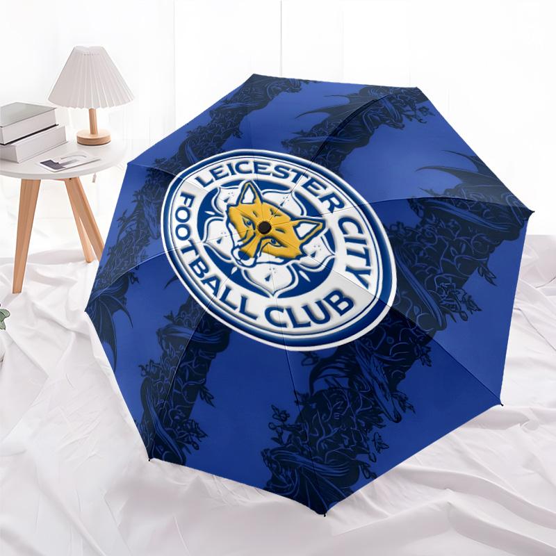 1pc Leicester City FC Umbrella, Sun Protection, And UV Shielding. It Has Eight Sturdy Ribs for Outdoor Use And Perfect As a Holiday Gift