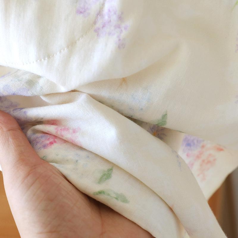 Damen Pyjama-Set aus reiner Baumwolle - Süßer chinesischer Stil, Langarm & Hose, mit Seitentaschen, Lockerer Schnitt für Frühling, Sommer und Herbst.