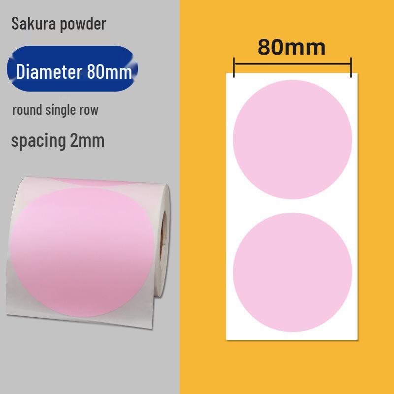 Color Coated Self-Adhesive Barcode Label Paper - Round Stickers In Various Sizes
