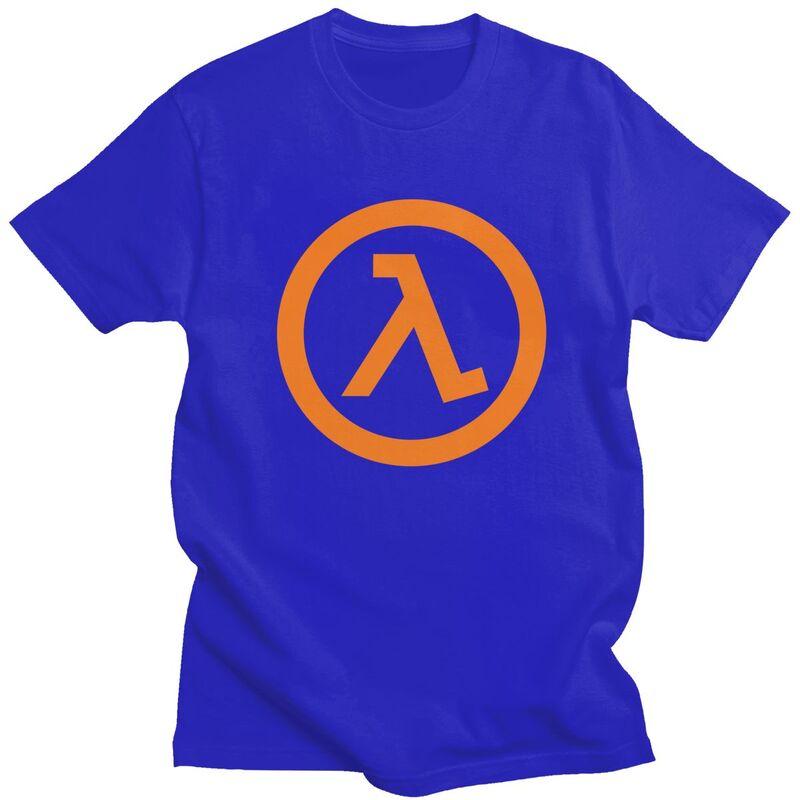 Custom Hot Game Half Life Lambda Logo T Shirt for Men Tshirt Fashion Tee Tshirt Slim Fit