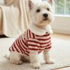 Thick Warm Dog Striped Hoodie Windproof Dog Pullover Casual Pet Overalls  Walking Outdoor
