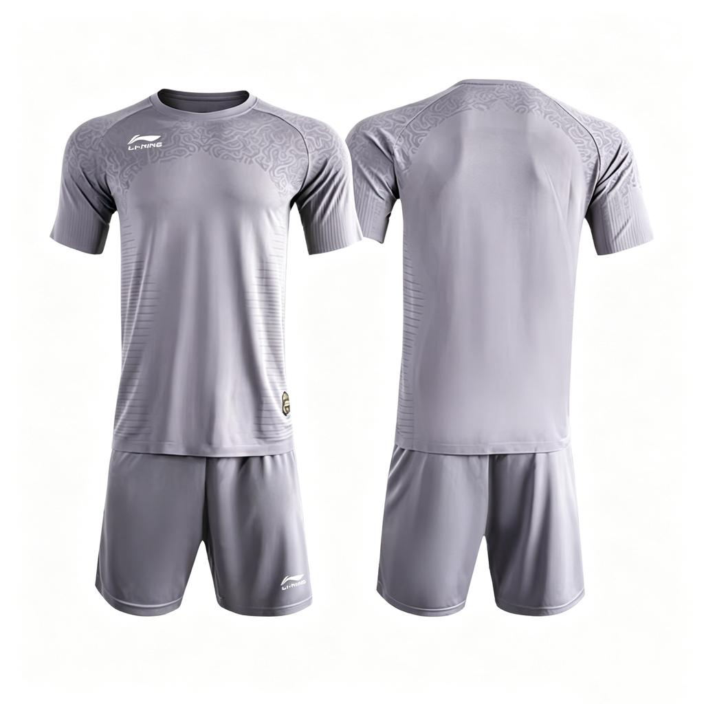 Li Ning Minimalist Fashion Comfortable Breathable Sports Training Football Suit Unisex suits Night-Shadow-Blue AATS055-6