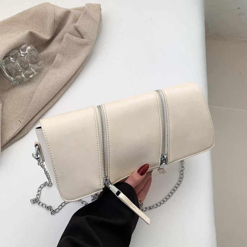 2024 New Fashion Chain Shoulder Crossbody Bag Women Double Zipper Flap Small Bag