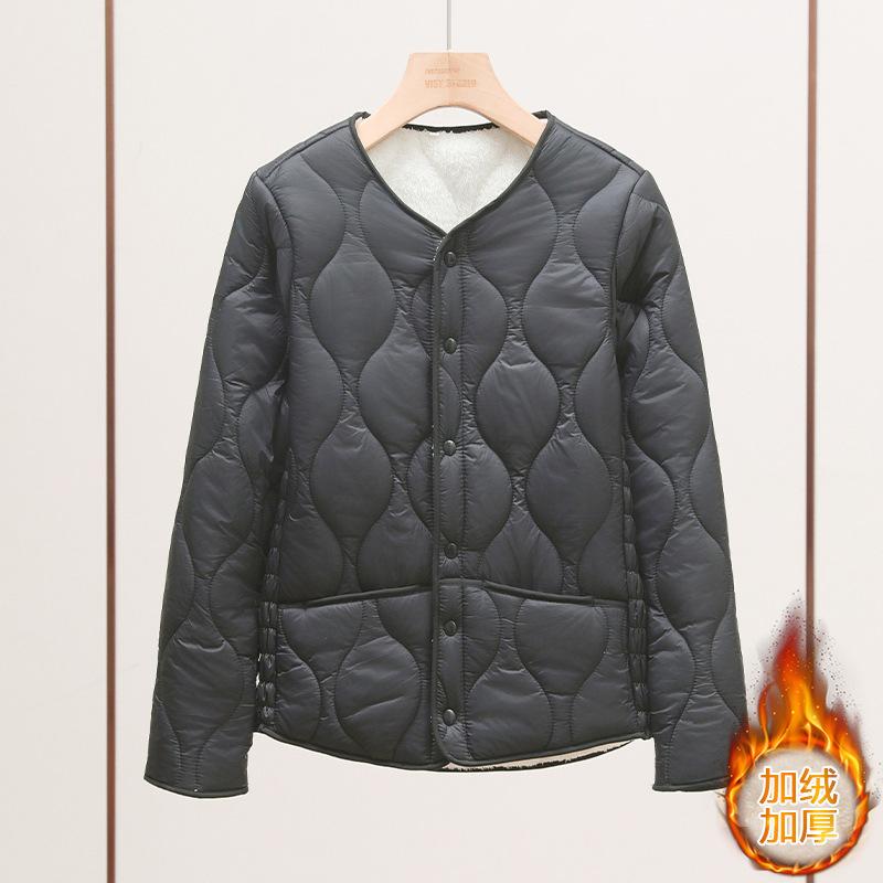 

хлопковая одежда, жилет, майка, женский круглый вырез, ношение хлопкового жилета на подкладке, легкий и облегающий, и теплая жилетная куртка внутри. XXXXL130-70 kg чёрный