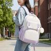 Multiple Pockets Student Backpack Korean Style Shoulders Bag Fashion Student School Bag  Girls