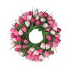 Flower Wreath for Front Door   Fade Resist Artificial Spring Wreath for Indoor Outdoor Home Decor