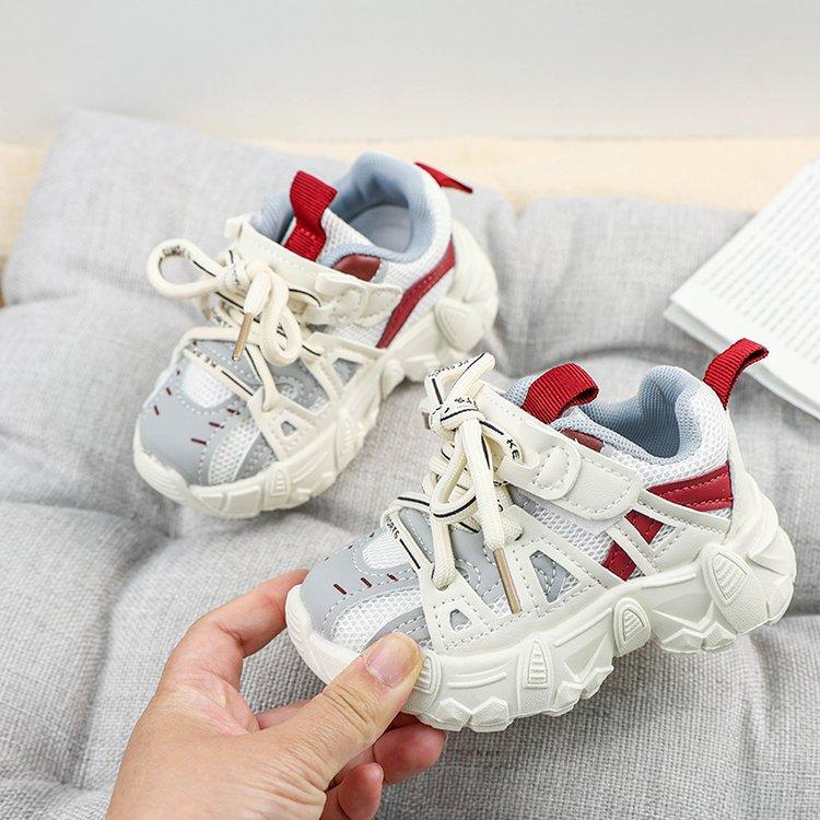 

Детские кроссовки-папы 2025 весна и осень новые детские дышащие спортивные кроссовки на мягкой подошве для мальчиков, уличные кроссовки для девочек, весна 30 бежевый