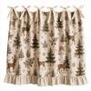 Decorative Christmas Oven Short Curtain Ruffled Edge Cabinet Curtain  Kitchen Window