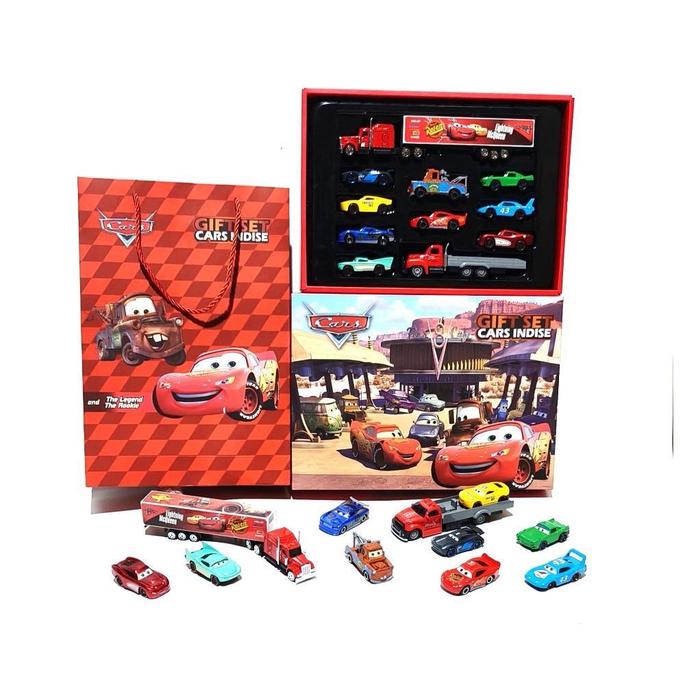Neue 1612-teilige Pixar Cars Geschenkbox Metall Druckguss Lightning McQueen Auto Modell Spielzeug Onkel Jackson LKW Junge Geburtstagsspielzeug