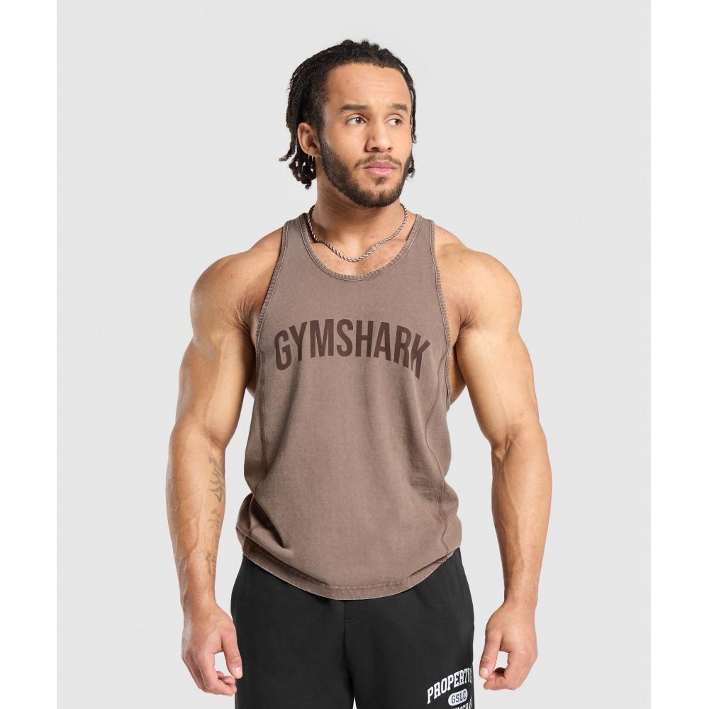 

GYMSHARK Power Washed Stringer Penny Brown A2A8Z NB7Q XS