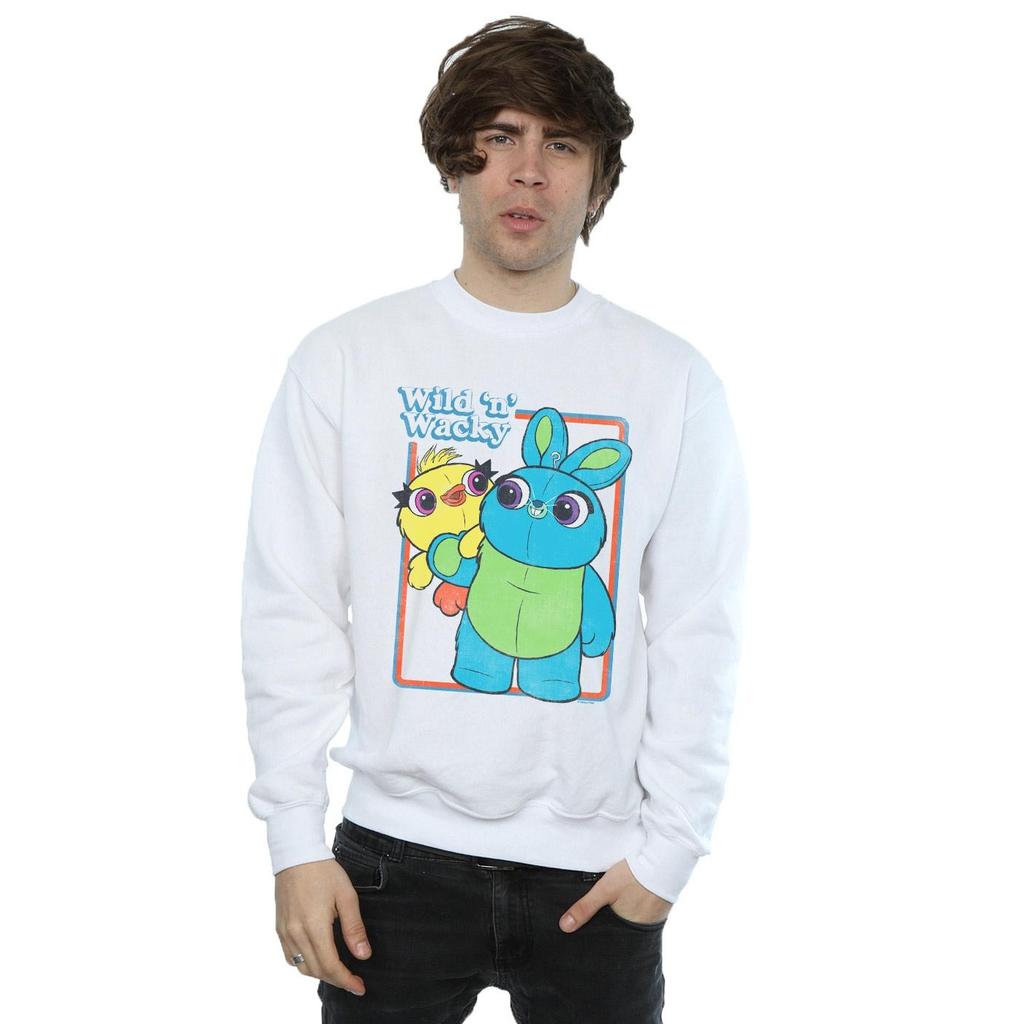 Disney Mens Toy Story 4 Duck And Bunny Wild And Wacky Sweatshirt