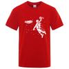 Summer Mens Tshirt High Quality 100 Cotton Funny Astronaut Print Casual Loose Cool Men Casual Loose Oneck Men Tshirt Tee Top