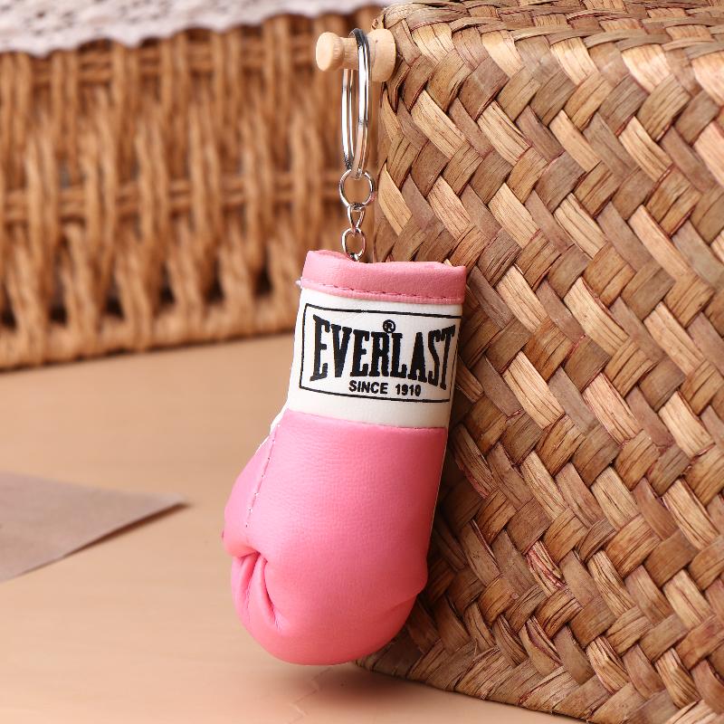 Leather Boxing Gloves Keychain Boxing Fan Gift Backpack Key Accessories Hanging Pendant Exquisite Gift