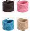 8MM Durable Cotton Shoelaces Replacement Laces for Shoes Round Thick Hemp Rope Shoe Laces Width 8MM Length 120CM Unisex