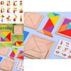 Wooden Puzzle Toy For Kids With Diy Flat Blocks For Educational Play