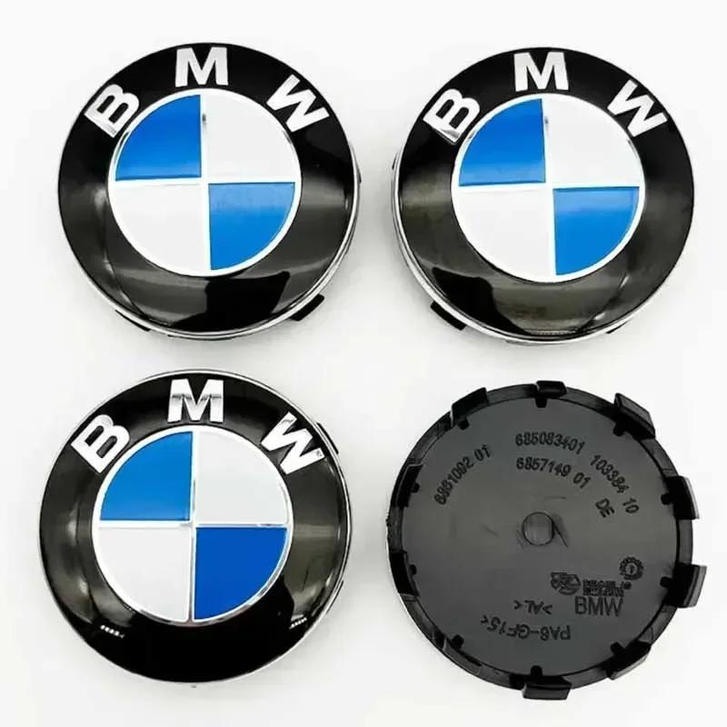 VLBA5 -4PC 56mm 68mm Car Wheel Center Covers For BMW E36 E46 E53 E90 E91 E60 E61 E93 E87 E84 X1 X3 X5 E70 E71 X6 M3 F30 F20 F10 F11 G3