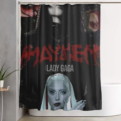 Lady Gaga Mayhem Album Shower Curtain Bathroom Polyester Waterproof Bath Curtains With Hooks