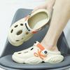 Two-wear hole shoes men's summer 2025 new outer wear trend, anti-skid beach thick-soled bag head slippers