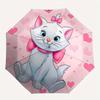 1pc Adorable Marie Cartoon Umbrella, Portable 3-Fold Compact Umbrella, Suitable for Camping, Hiking and Travel, Ideal Easter Birthday Gift f