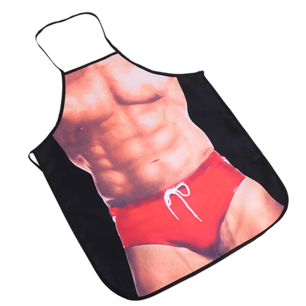 3D Funny Cooking Apron Sexy Man Woman Apron Waterproof Apron