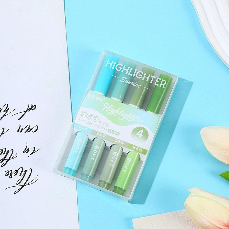 Gradient Color Large Capacity Highlighter For Student Note Marking And Journal Graffiti
