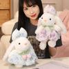 Kawaii Rabbit Plush Toy Stuffed Long Ear Bunny Wearing A Dresses Doll Sleeping Companion Plush Doll Children's Easter Gift