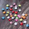 10 Pcs Miniature Ladybug Figurines Tiny Ladybug Animals Statue for Fairy Garden Micro Landscape Decor Cake Topper