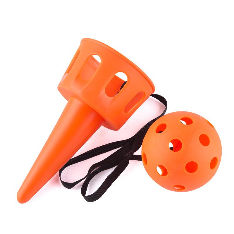 Fun Ball and Cup Toy Set for Children Outdoor Throw and Catch Ball Game Toy Softball  for Beginner Kids Motor Skills Toy